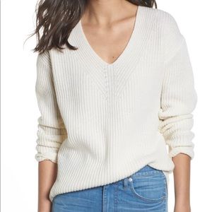 Madewell Woodside Sweater - Gray/Ivory